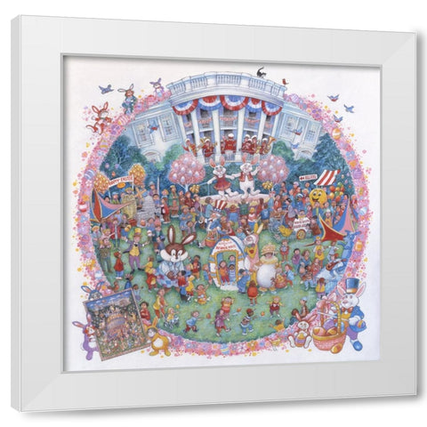 Easter At The White House (Pc) White Modern Wood Framed Art Print by Bell, Bill