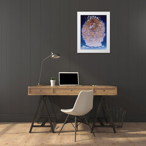 Cat Heaven White Modern Wood Framed Art Print by Bell, Bill