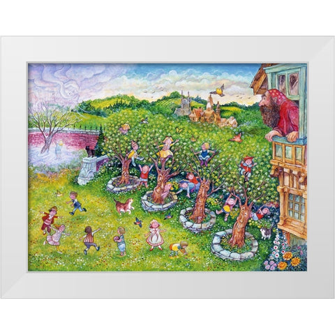 The Selfish Giant #9 White Modern Wood Framed Art Print by Bell, Bill