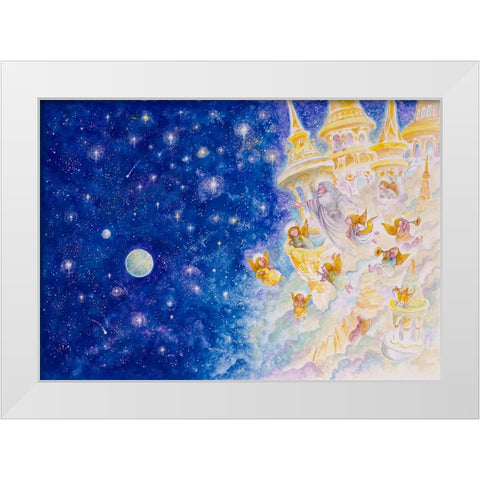 One Starry Day White Modern Wood Framed Art Print by Bell, Bill