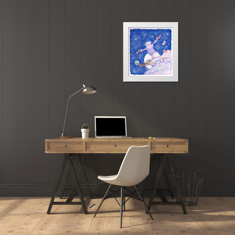 My Stars Said God White Modern Wood Framed Art Print by Bell, Bill