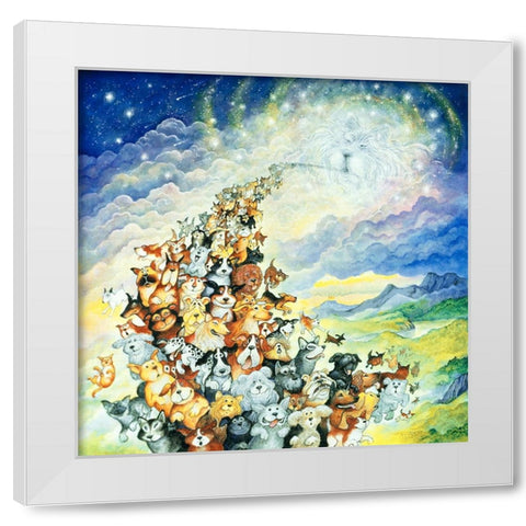 And God Created Dogs 2 White Modern Wood Framed Art Print by Bell, Bill