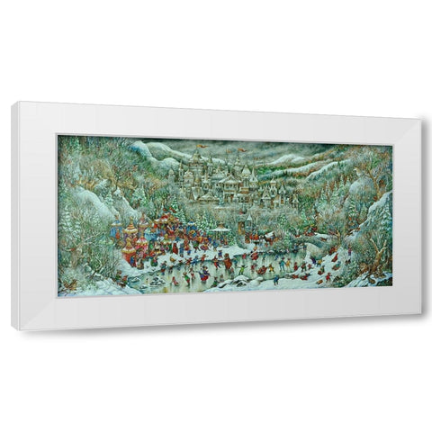 Camelot White Modern Wood Framed Art Print by Bell, Bill