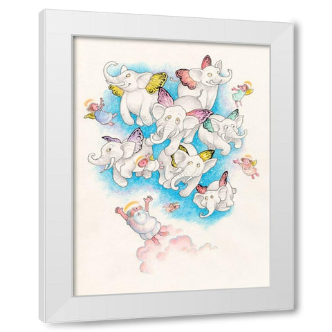 13A White Modern Wood Framed Art Print by Bell, Bill