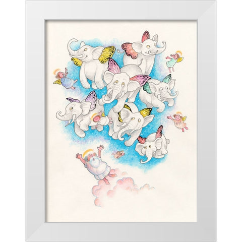 13A White Modern Wood Framed Art Print by Bell, Bill