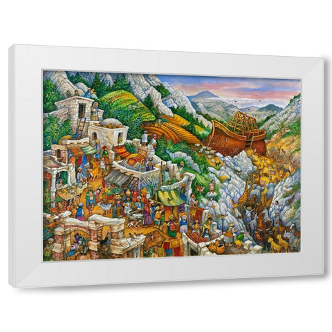 Book Image 13 White Modern Wood Framed Art Print by Bell, Bill
