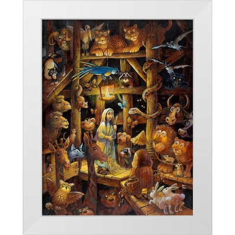 Book Image 19 White Modern Wood Framed Art Print by Bell, Bill