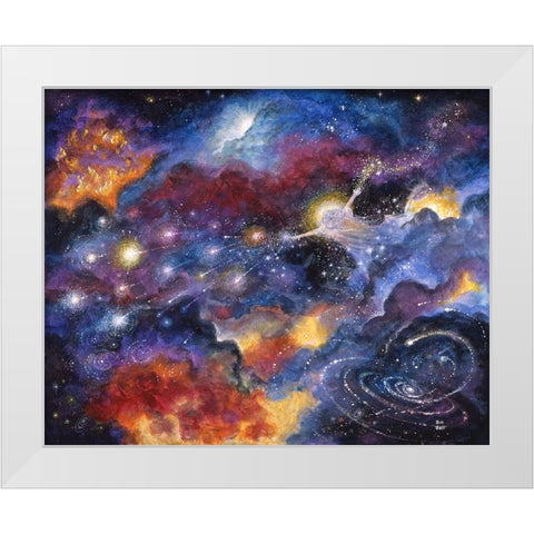 Creation Of Universe White Modern Wood Framed Art Print by Bell, Bill