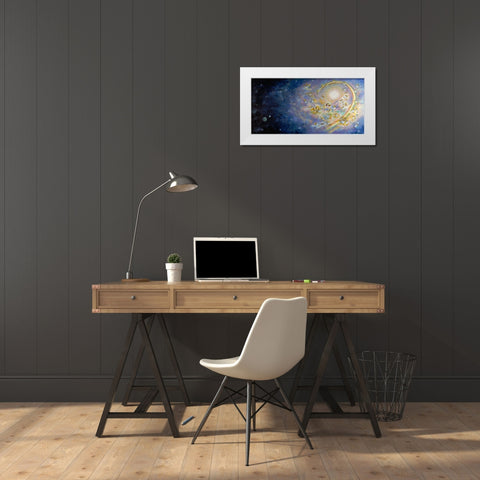 Heaven White Modern Wood Framed Art Print by Bell, Bill