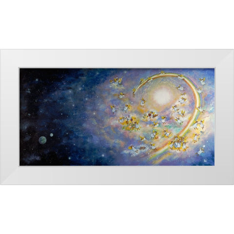 Heaven White Modern Wood Framed Art Print by Bell, Bill
