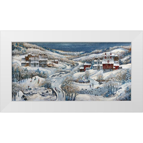 When Winter Comes 2... White Modern Wood Framed Art Print by Bell, Bill