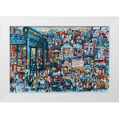 1934 White Modern Wood Framed Art Print by Bell, Bill