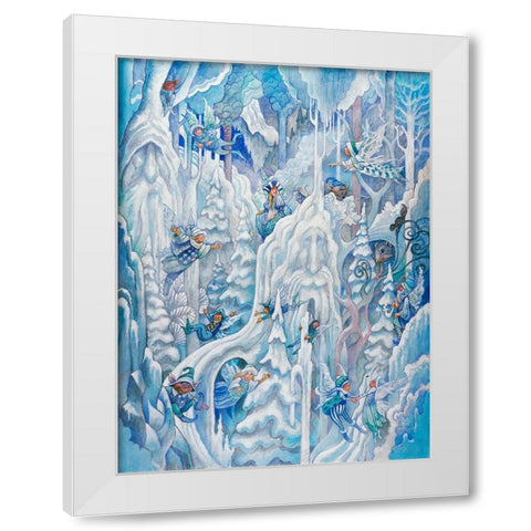 Ice Fairies White Modern Wood Framed Art Print by Bell, Bill