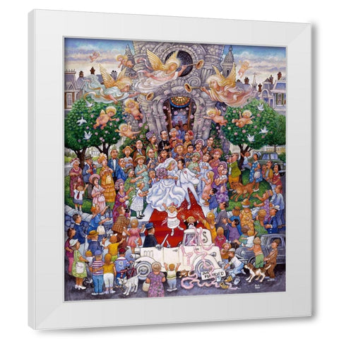 The Wedding 2 White Modern Wood Framed Art Print by Bell, Bill