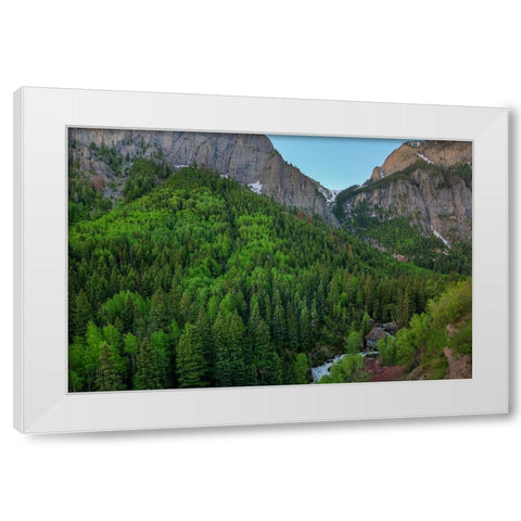 A Mountain Of Green White Modern Wood Framed Art Print by Sherrell, Bill