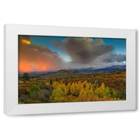 A Storm Of Light White Modern Wood Framed Art Print by Sherrell, Bill