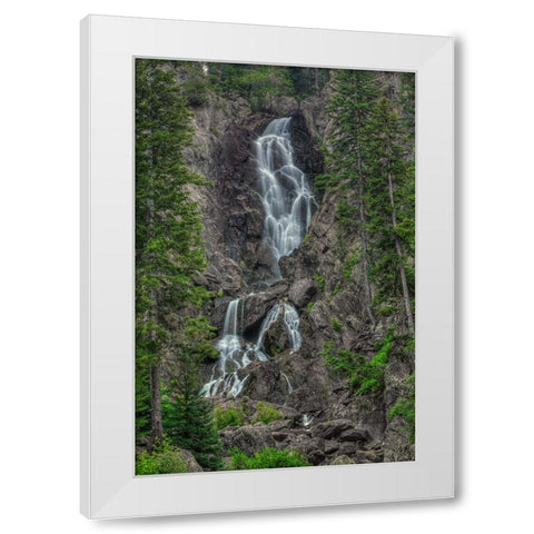Angel Falls White Modern Wood Framed Art Print by Sherrell, Bill