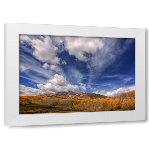 Autumn Vista White Modern Wood Framed Art Print by Sherrell, Bill
