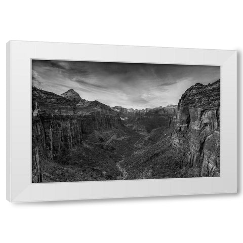 Canyon Walls White Modern Wood Framed Art Print by Sherrell, Bill