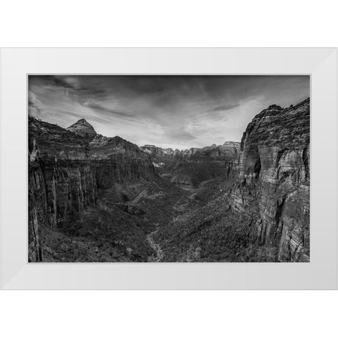 Canyon Walls White Modern Wood Framed Art Print by Sherrell, Bill
