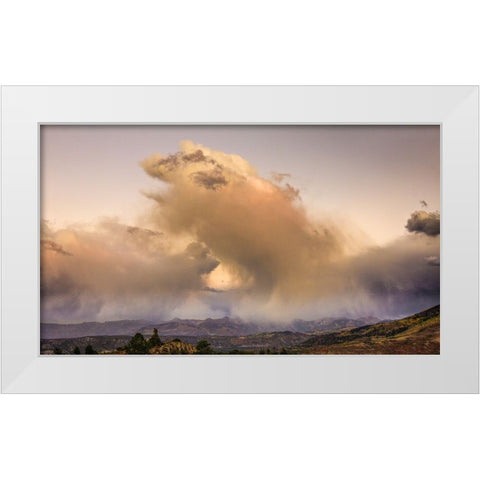 Cloudburst White Modern Wood Framed Art Print by Sherrell, Bill