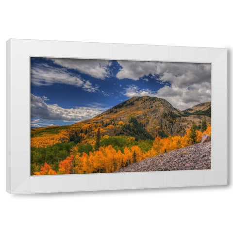 Color In The Clouds White Modern Wood Framed Art Print by Sherrell, Bill