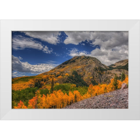 Color In The Clouds White Modern Wood Framed Art Print by Sherrell, Bill