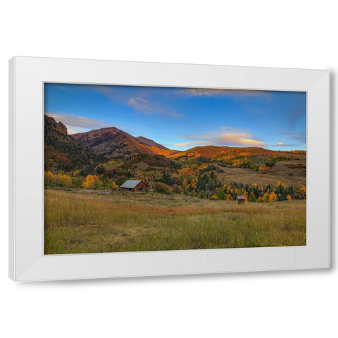 Finding Peace White Modern Wood Framed Art Print by Sherrell, Bill