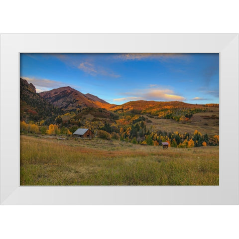 Finding Peace White Modern Wood Framed Art Print by Sherrell, Bill