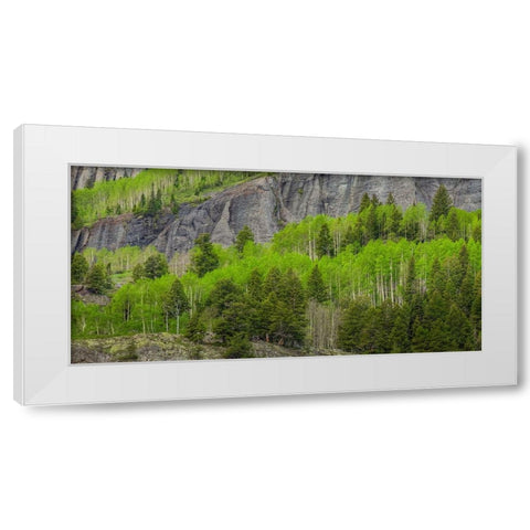 Green Dream White Modern Wood Framed Art Print by Sherrell, Bill