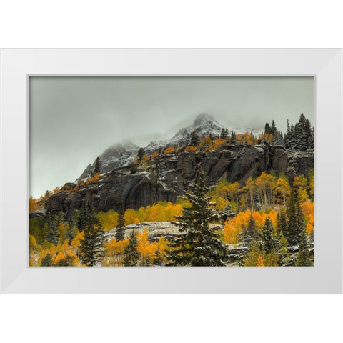 In The Wake Of Autumn White Modern Wood Framed Art Print by Sherrell, Bill