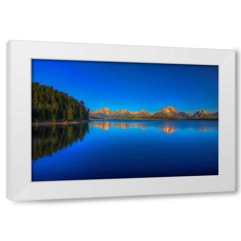 Lake Jackson White Modern Wood Framed Art Print by Sherrell, Bill