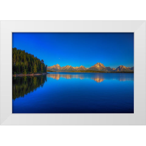 Lake Jackson White Modern Wood Framed Art Print by Sherrell, Bill