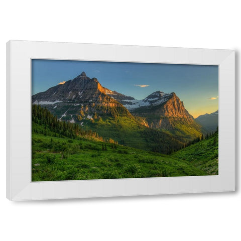 Mountains That Beckon White Modern Wood Framed Art Print by Sherrell, Bill