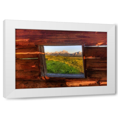 Picture Window White Modern Wood Framed Art Print by Sherrell, Bill