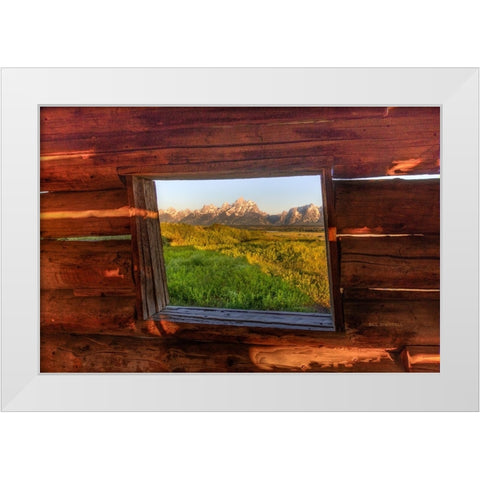 Picture Window White Modern Wood Framed Art Print by Sherrell, Bill
