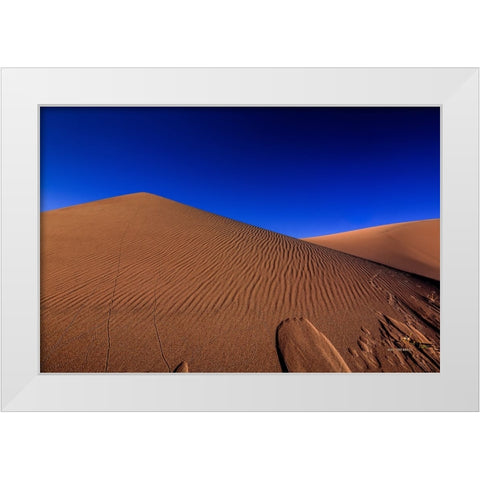 Pyramid Dunes White Modern Wood Framed Art Print by Sherrell, Bill