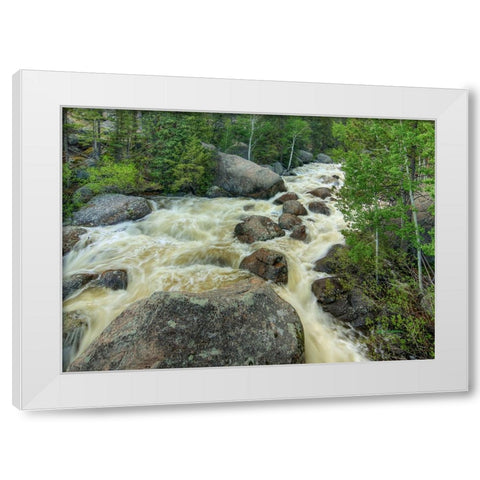 Rapid Change White Modern Wood Framed Art Print by Sherrell, Bill