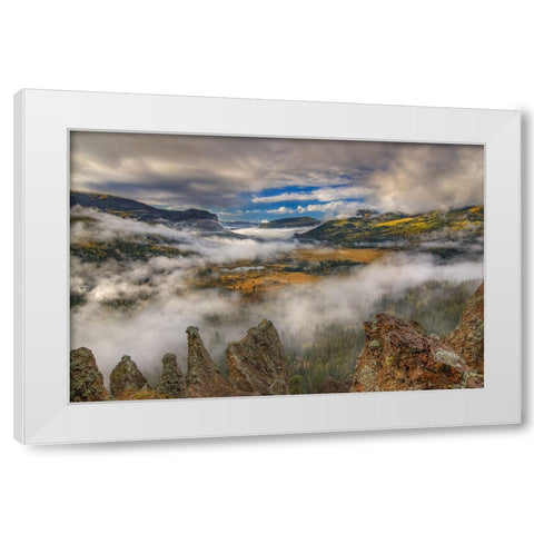 Revelation Valley White Modern Wood Framed Art Print by Sherrell, Bill