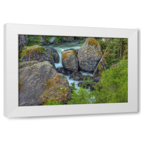 Rocks On A Grand Scale White Modern Wood Framed Art Print by Sherrell, Bill