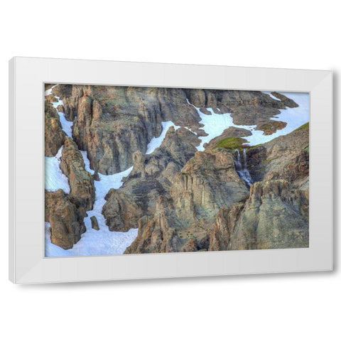 Snowmelt White Modern Wood Framed Art Print by Sherrell, Bill