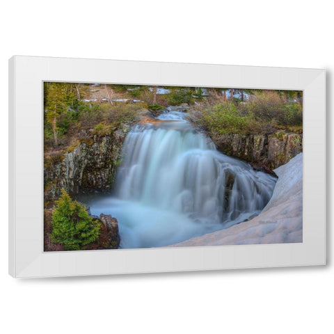 Spring Thaw White Modern Wood Framed Art Print by Sherrell, Bill