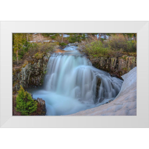 Spring Thaw White Modern Wood Framed Art Print by Sherrell, Bill