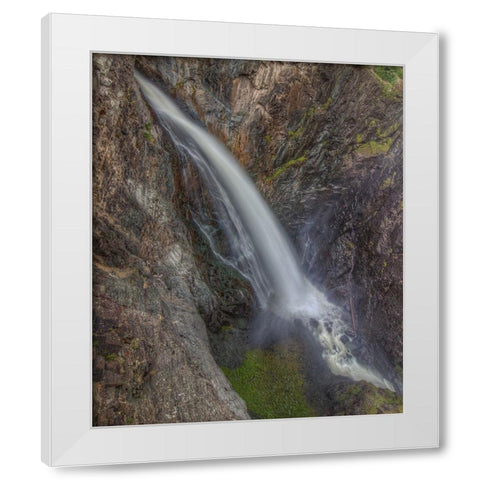 Tall Falls White Modern Wood Framed Art Print by Sherrell, Bill