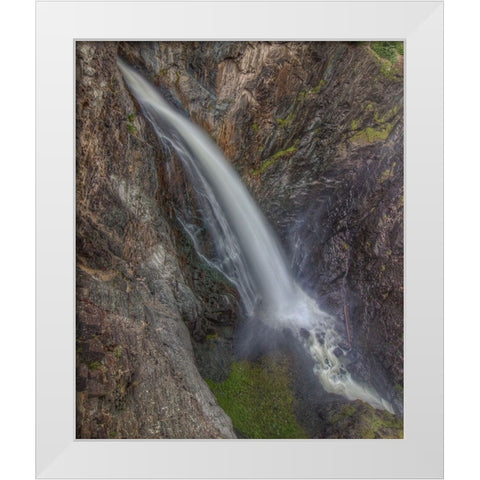 Tall Falls White Modern Wood Framed Art Print by Sherrell, Bill