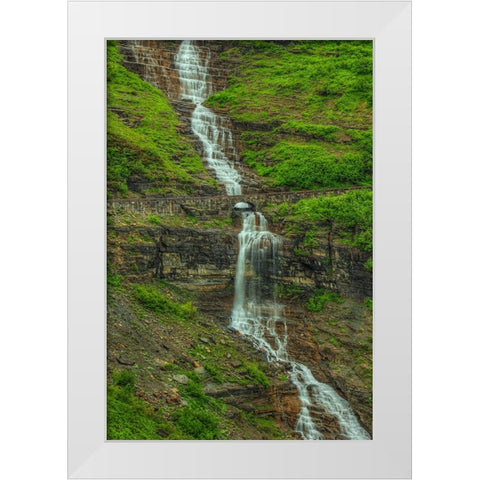 Tiers Of Grace White Modern Wood Framed Art Print by Sherrell, Bill