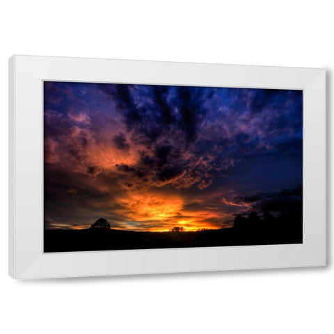 A Heavenly Sunset White Modern Wood Framed Art Print by Sherrell, Bill