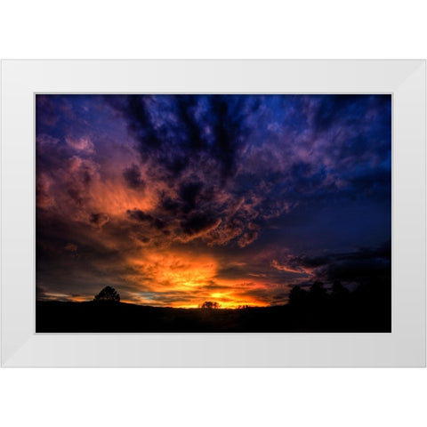 A Heavenly Sunset White Modern Wood Framed Art Print by Sherrell, Bill
