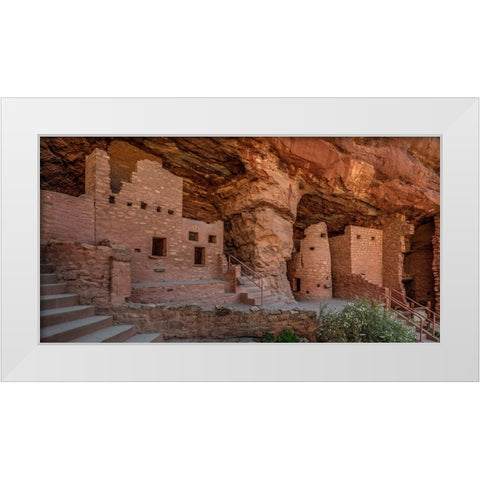 Cliff Dwellings in Manitou Springs Colorado White Modern Wood Framed Art Print by Sherrell, Bill