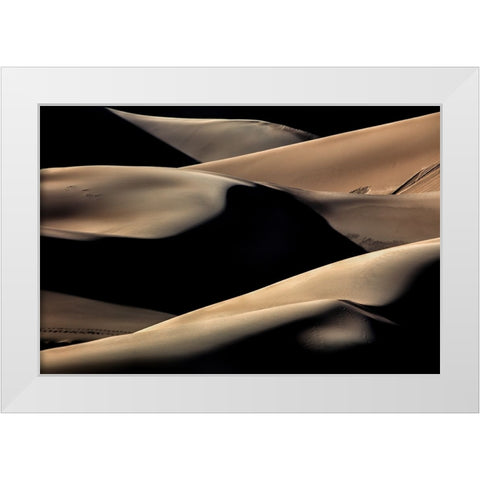 Dune Patterns 1 White Modern Wood Framed Art Print by Sherrell, Bill